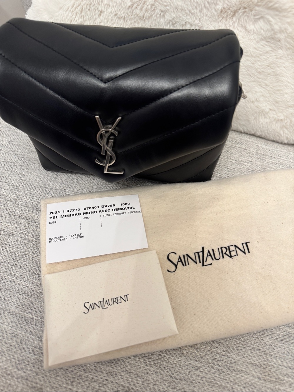 Saint Laurent LouLou Toy Chevron Leather Crossbody Bag (2024) - Picture 8 of 11